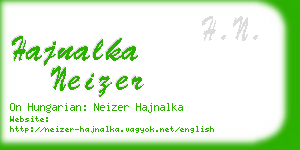 hajnalka neizer business card